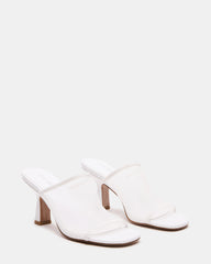 GLEAM White Women's Square-Toe Mule Heel