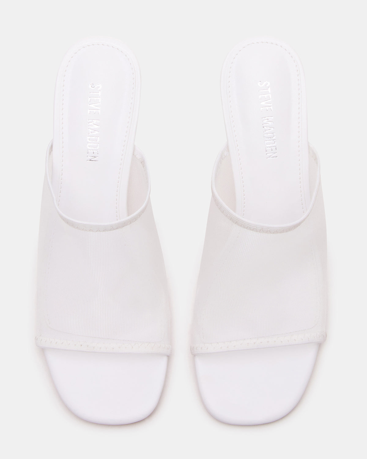 GLEAM White Women's Square-Toe Mule Heel