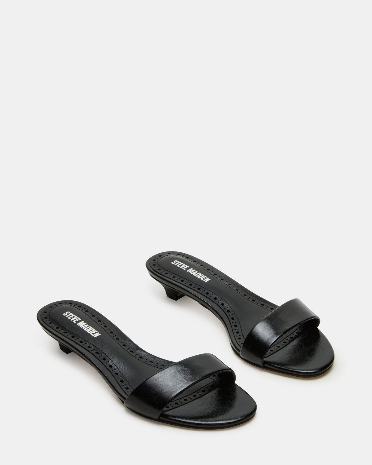 BERRY Black Women's Mule Kitten Heel