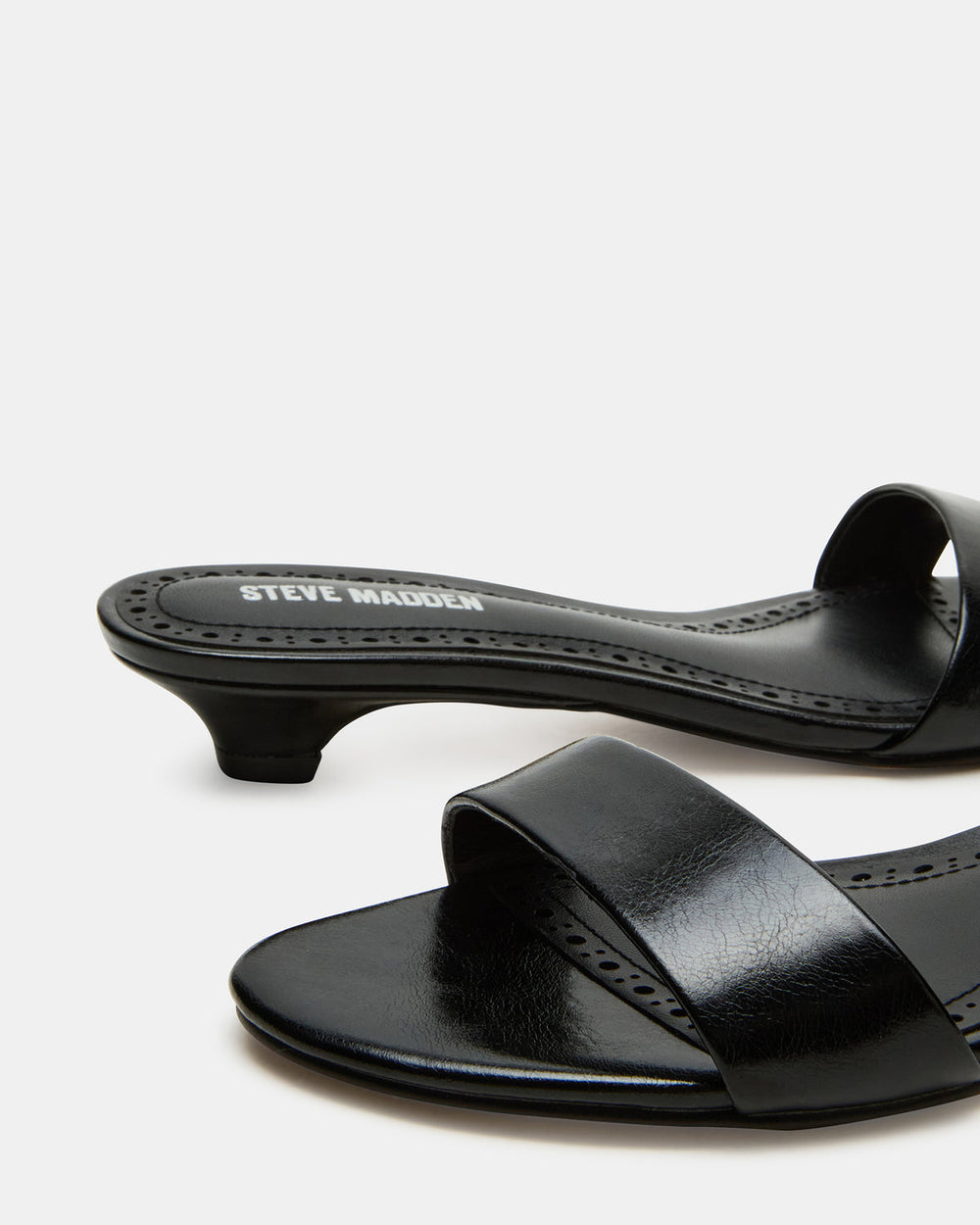 BERRY Black Women's Mule Kitten Heel