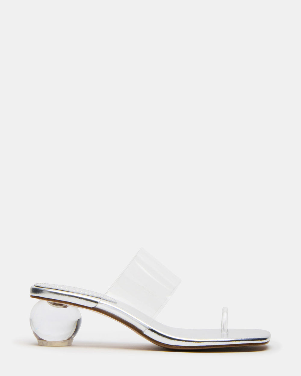 GLINDA Clear Women's Square-Toe Mule Heel