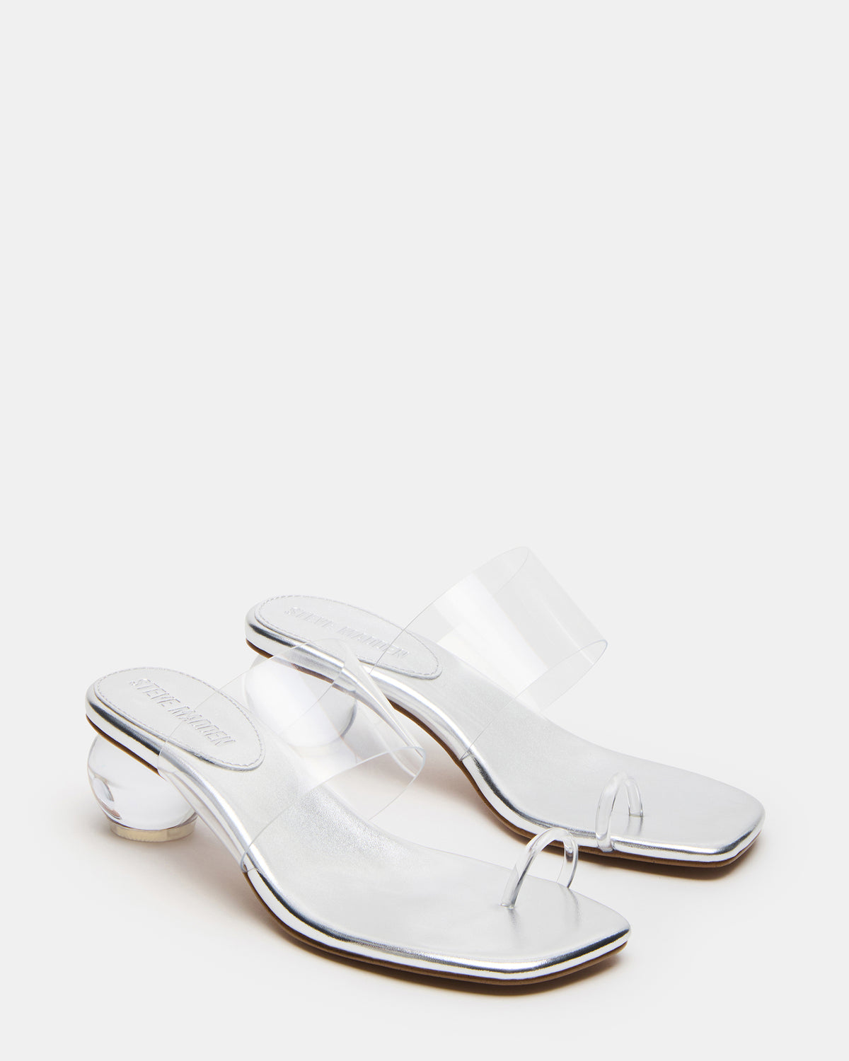 GLINDA Clear Women's Square-Toe Mule Heel