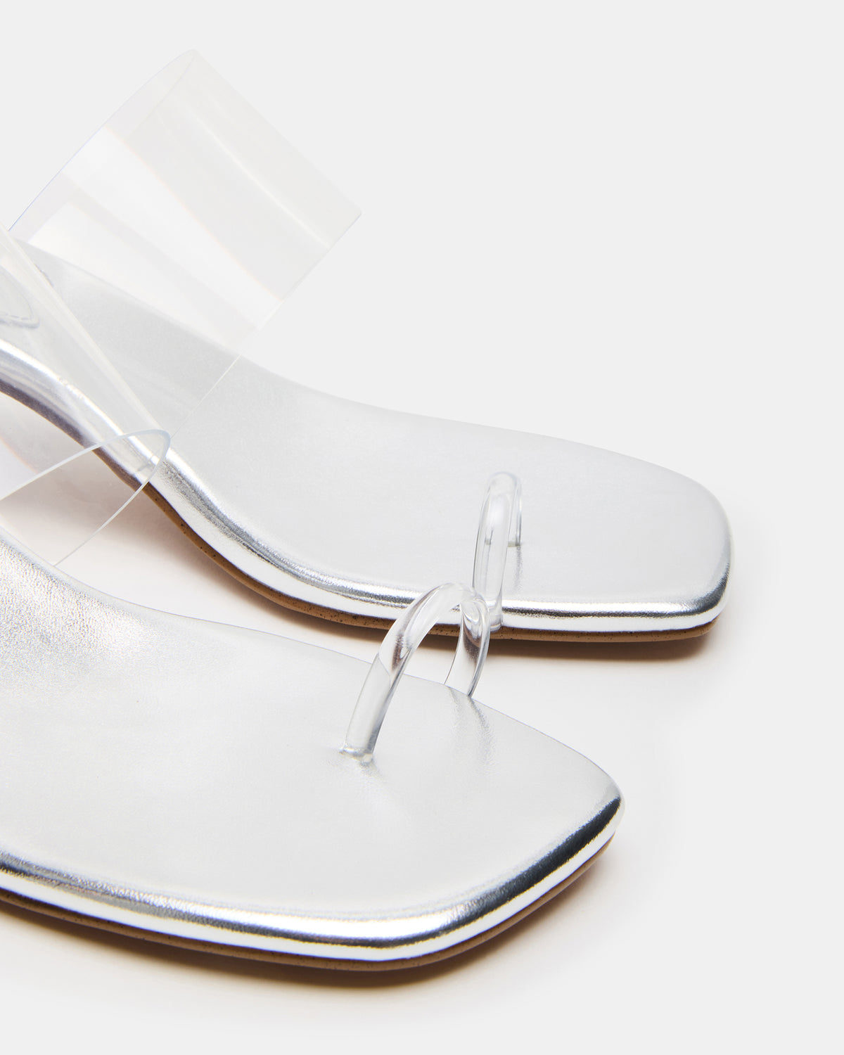 GLINDA Clear Women's Square-Toe Mule Heel