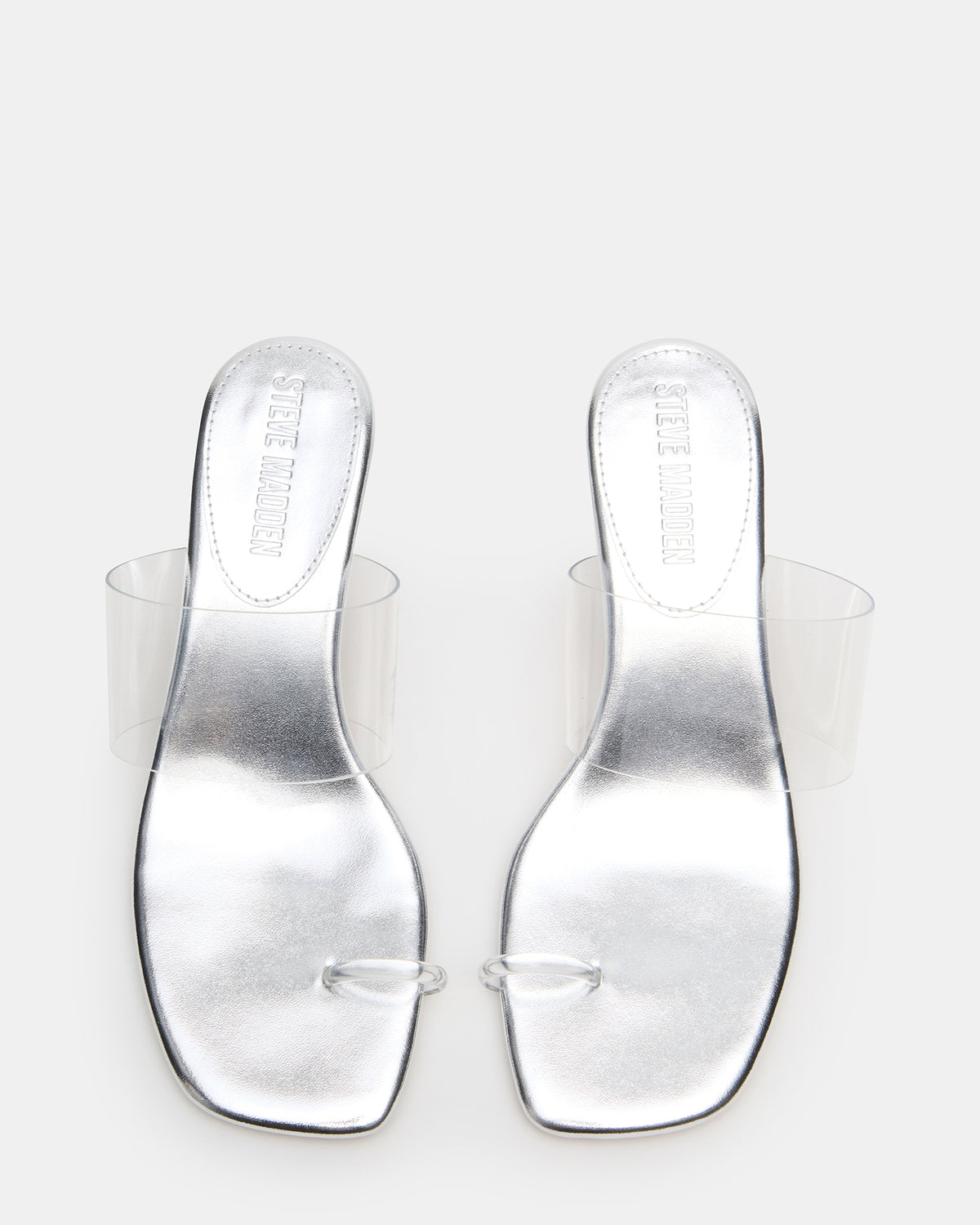 GLINDA Clear Women's Square-Toe Mule Heel