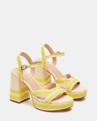 MIMOSA Yellow Women's Platform Block Heel