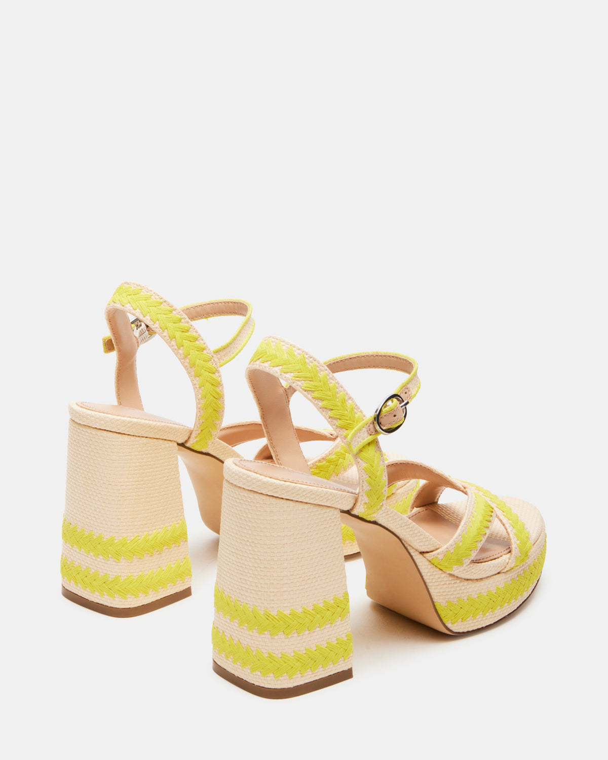 MIMOSA Yellow Women's Platform Block Heel