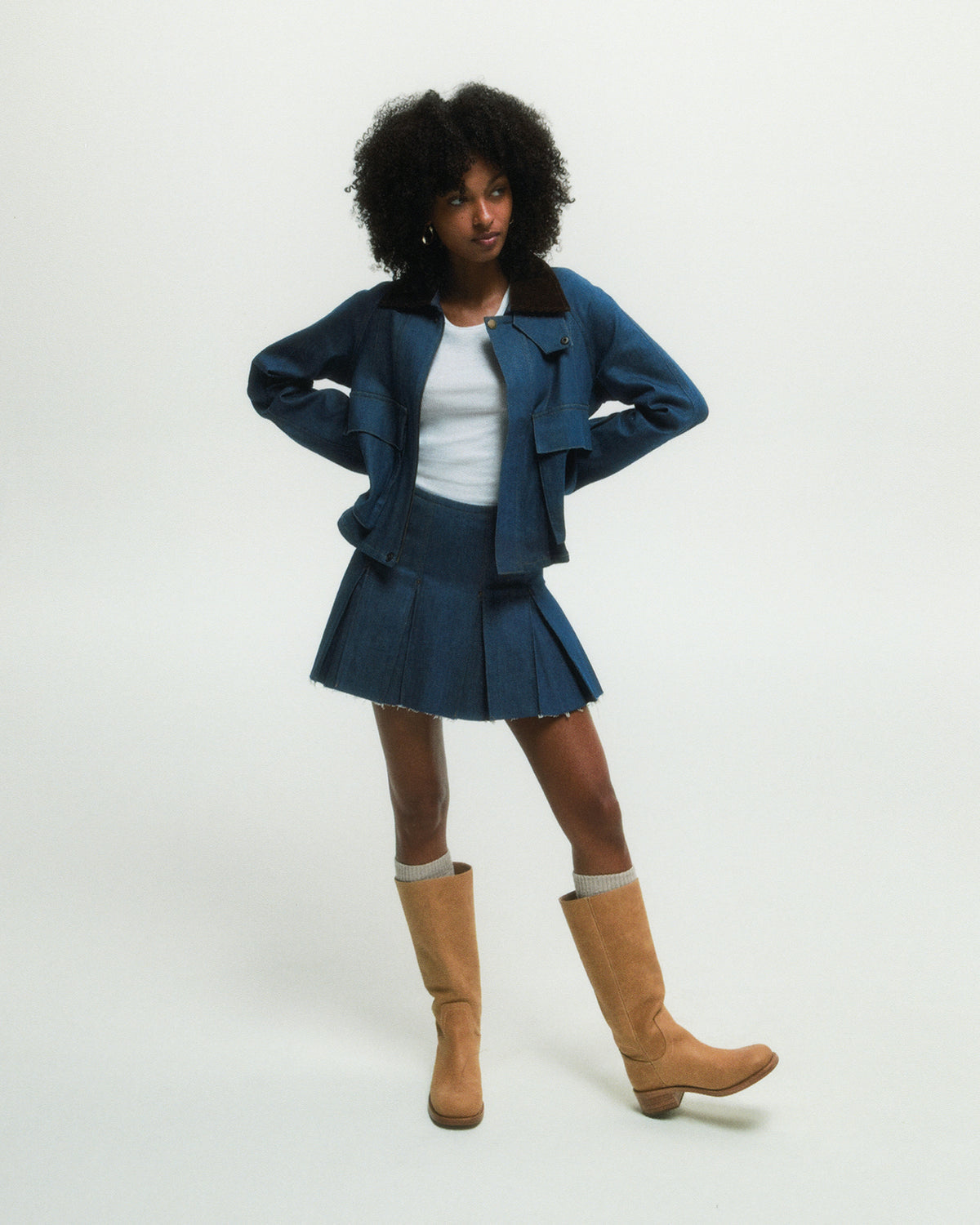 RIGGS Banana Leather Square-Toe Women's Boot