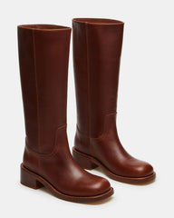 RIGGS Rust Leather Square-Toe Women's Boot