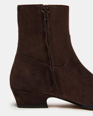 DUSTY Chocolate Brown Suede Women's Ankle Boot
