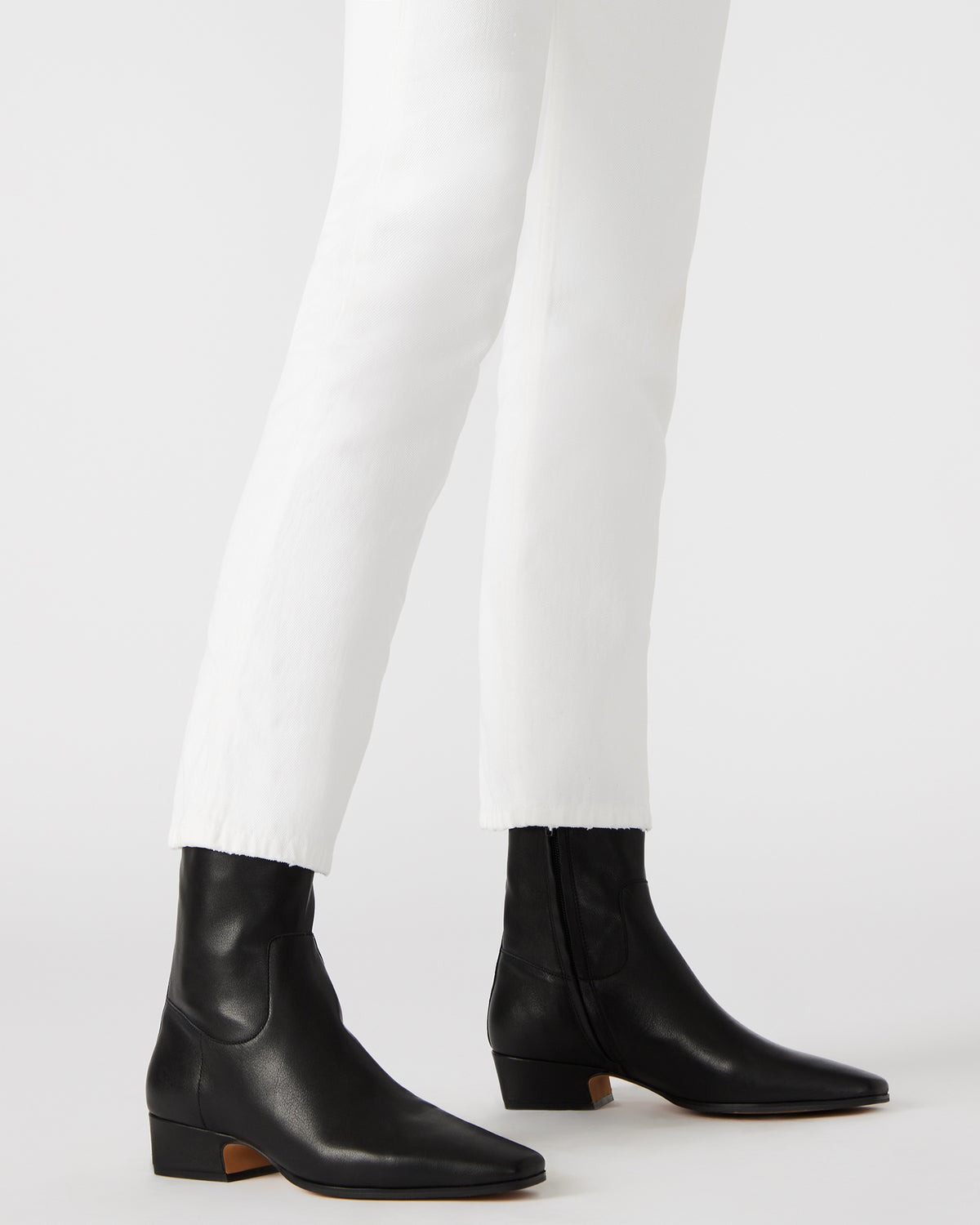 DUSTY Black Leather Women's Ankle Boot