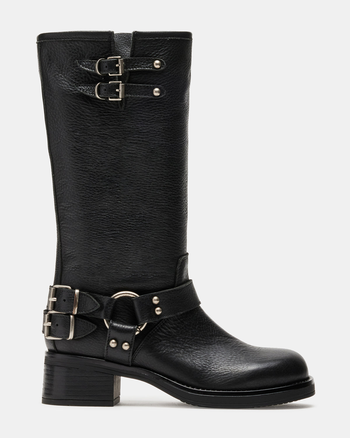 ASTOR Black Leather Knee-High Boot | Women's Boots