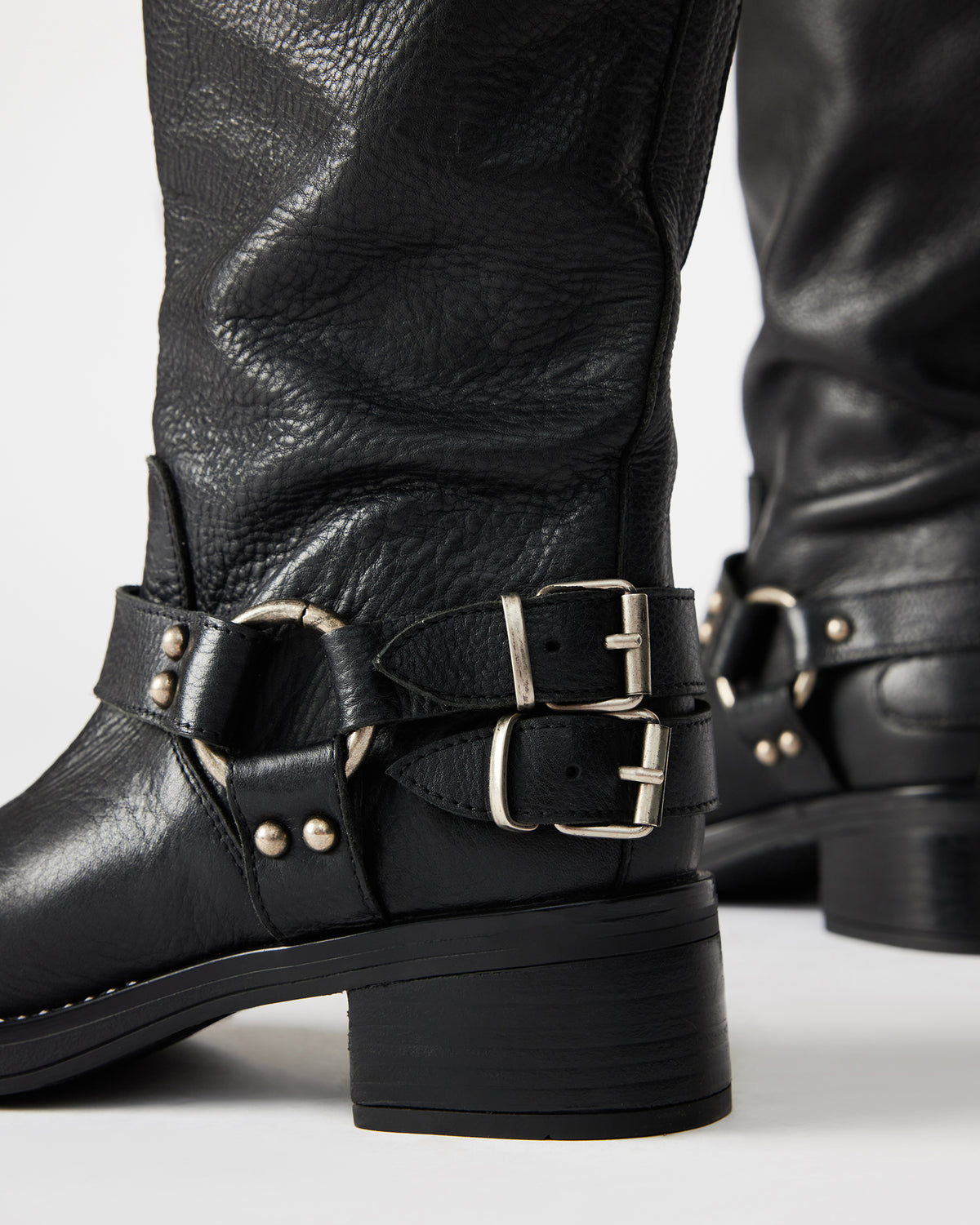 ASTOR Black Leather Knee-High Boot | Women's Boots