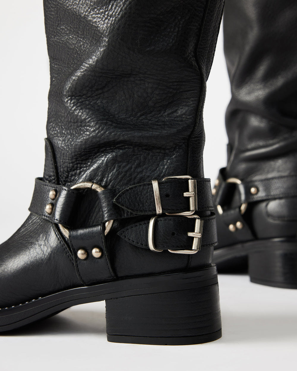 ASTOR Black Leather Knee-High Boot | Women's Boots