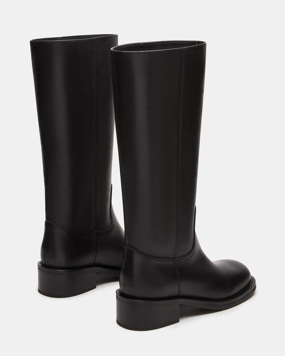 RIGGS Black Leather Square-Toe Women's Boot