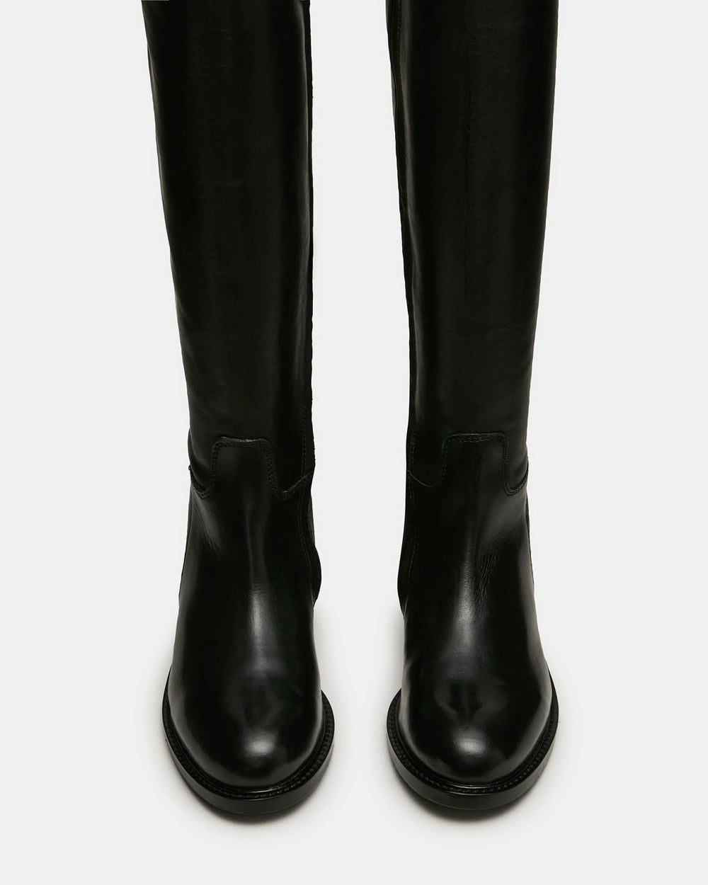BELMONT Black Leather Knee-High Women's Riding Boot