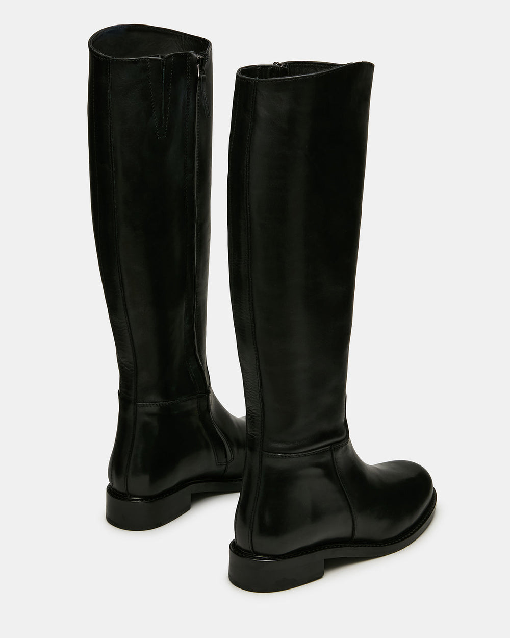 BELMONT Black Leather Knee-High Women's Riding Boot