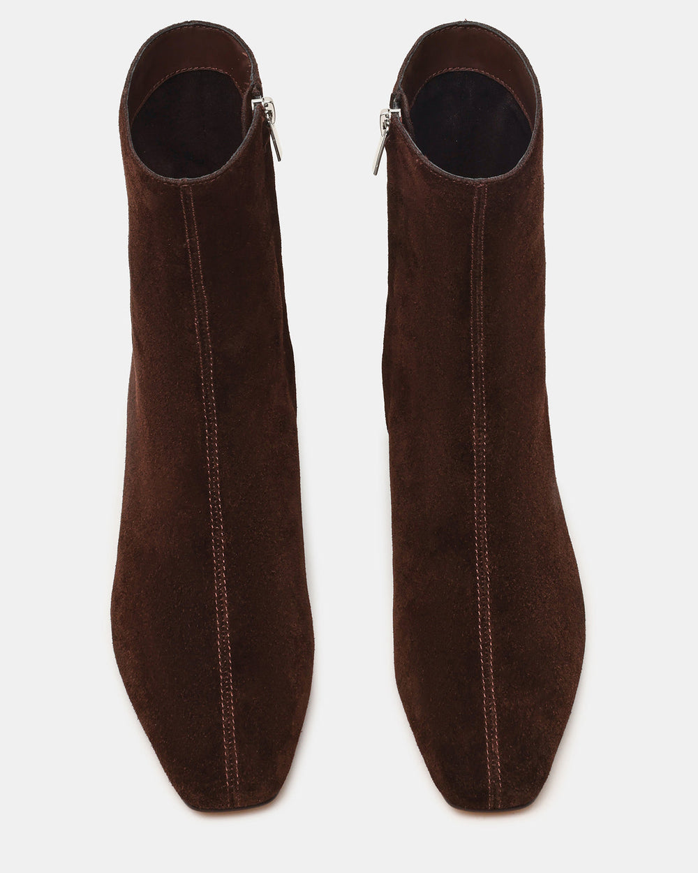 FLAIRE Brown Suede Square-Toe Wedge Bootie Women's Ankle Boot