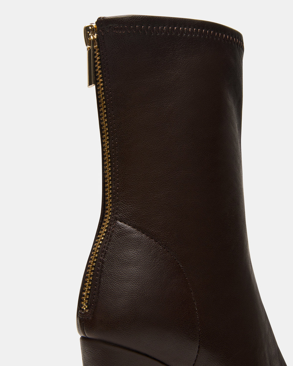 KHELAN Brown Square-Toe Heeled Women's Ankle Boot