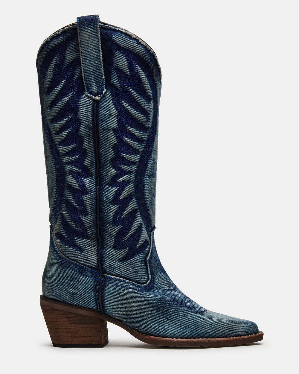 ALBANY Denim Fabric Pointed-Toe Women's Western Boot