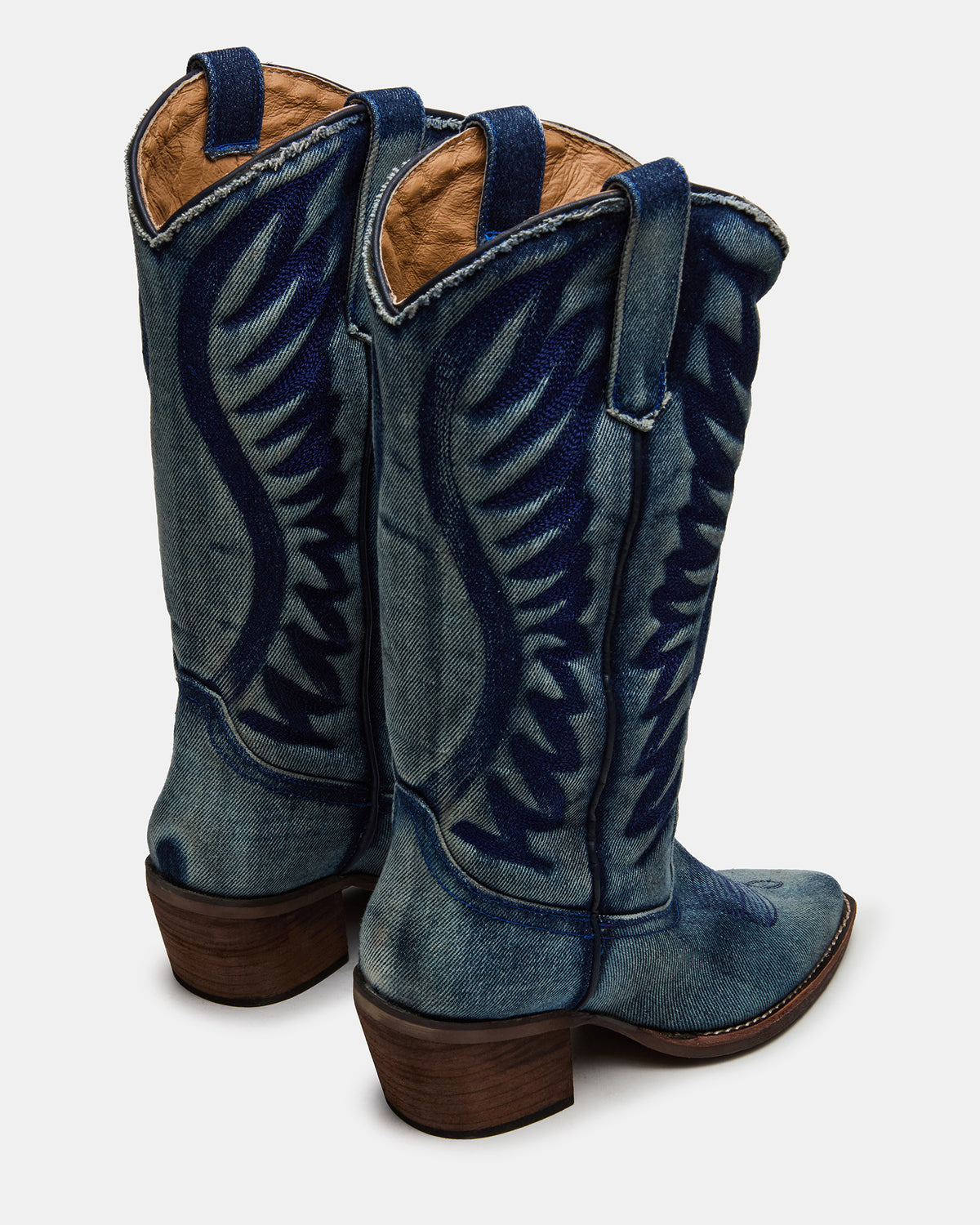 ALBANY Denim Fabric Pointed-Toe Women's Western Boot