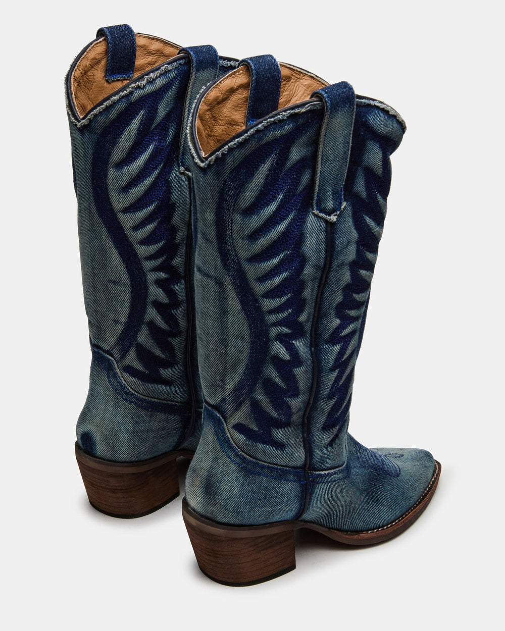 ALBANY Denim Fabric Pointed-Toe Women's Western Boot