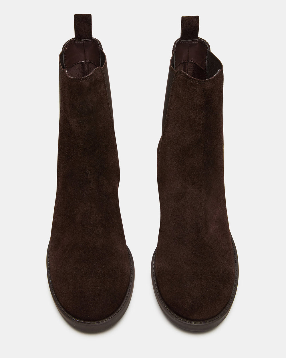 KAPLAN Brown Suede Chelsea Block Heel Women's Ankle Boot