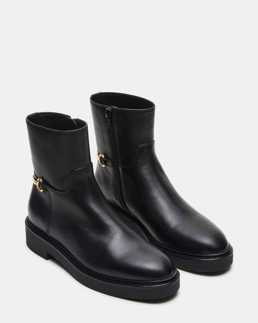 DIABLO Black Leather Women's Ankle Boot