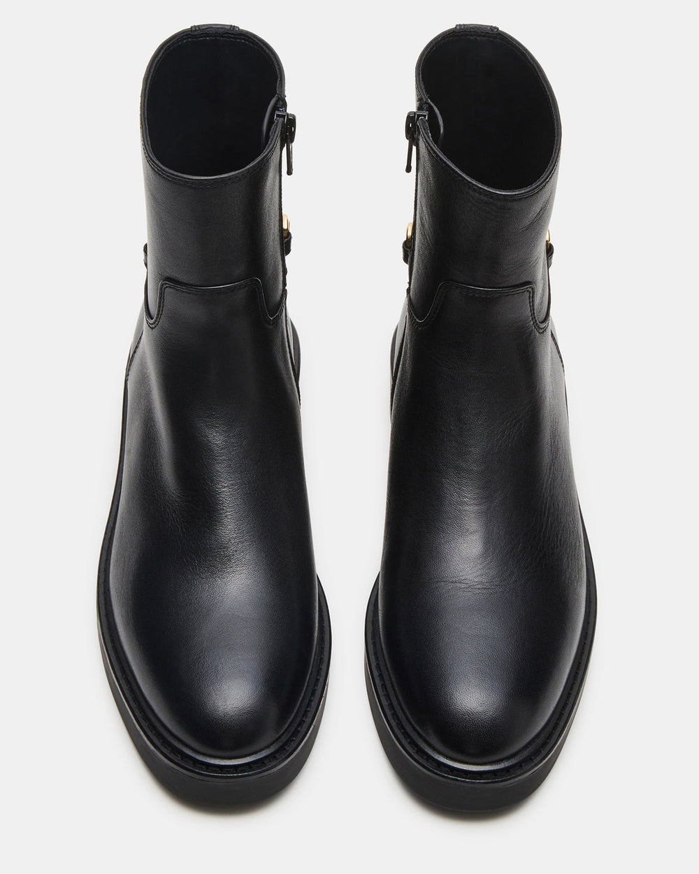 DIABLO Black Leather Women's Ankle Boot
