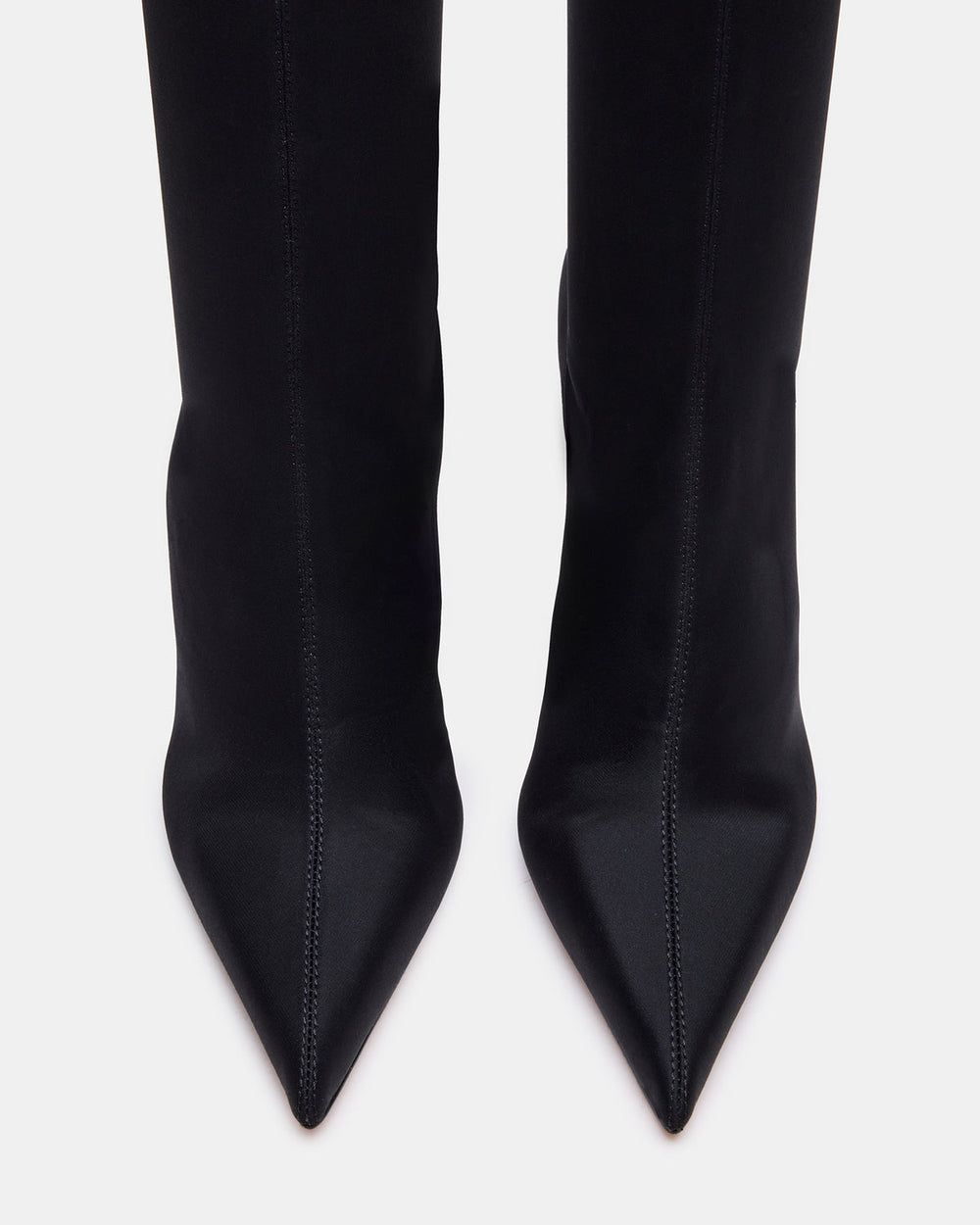 MIDNITE Black Pointed-Toe Stiletto Heel Sock Women's Ankle Boot