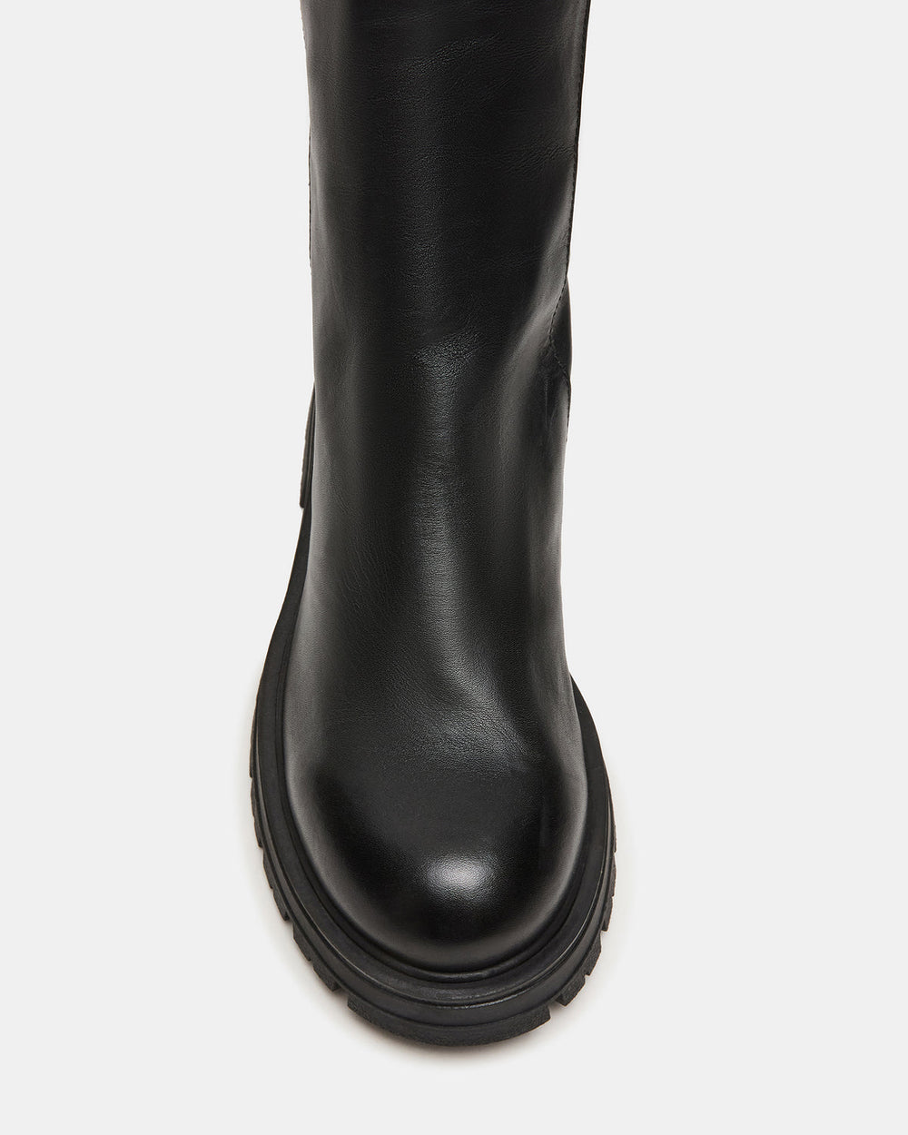 LAMI Black Leather Lug Sole Women's Ankle Boot