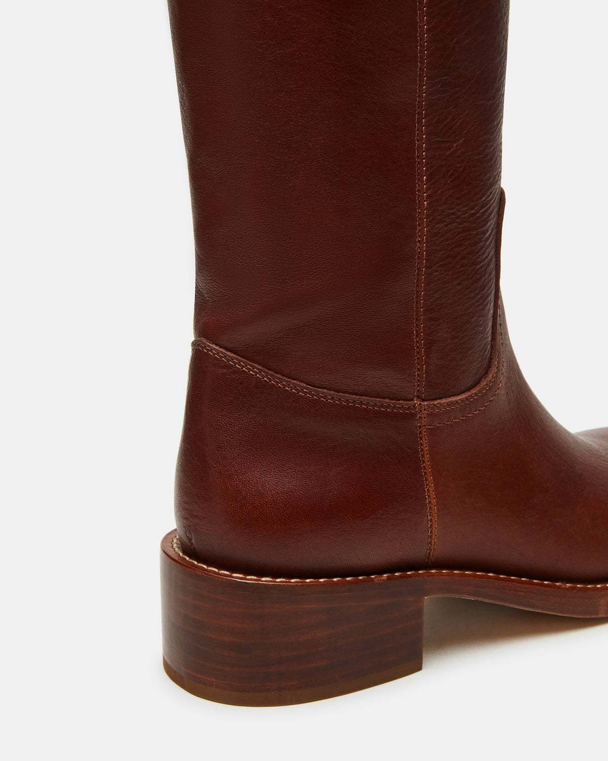 RIGGS Rust Leather Wide Calf Square-Toe Women's Boot