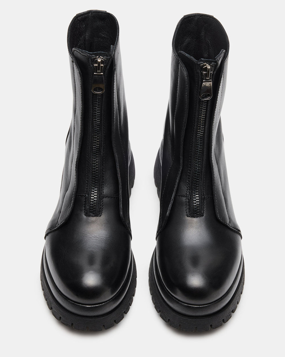 MILTON Black Leather Moto Women's Ankle Boot