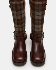 ASTOR Flannel Brown Multi Knee-High Women's Boot