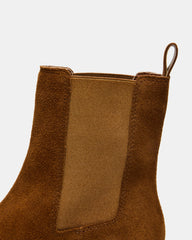 KAPLAN Camel Suede Chelsea Block Heel Women's Ankle Boot