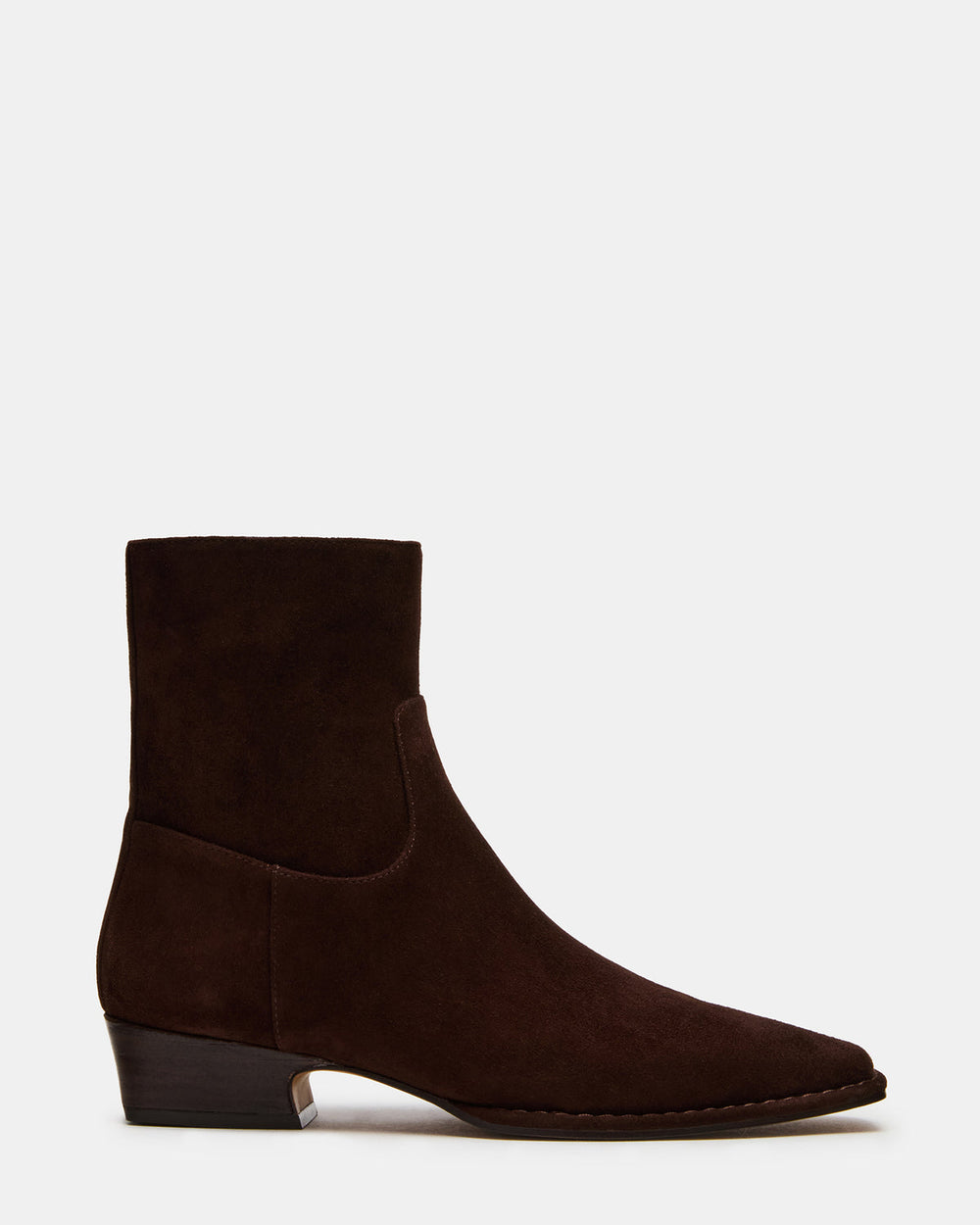 DEFINE Brown Suede Square-Toe Women's Ankle Boot