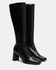 HOLLY Black Women's Knee-High Square-Toe Boot