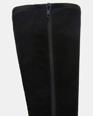 TWAIN Black Knee-High Block Heel Women's Boot