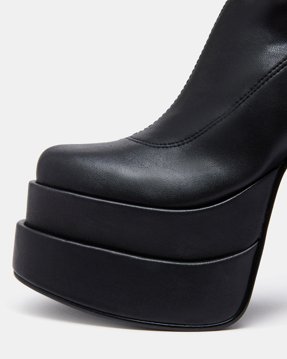 CYPRESS Black Women's Platform Vegan Leather Boots