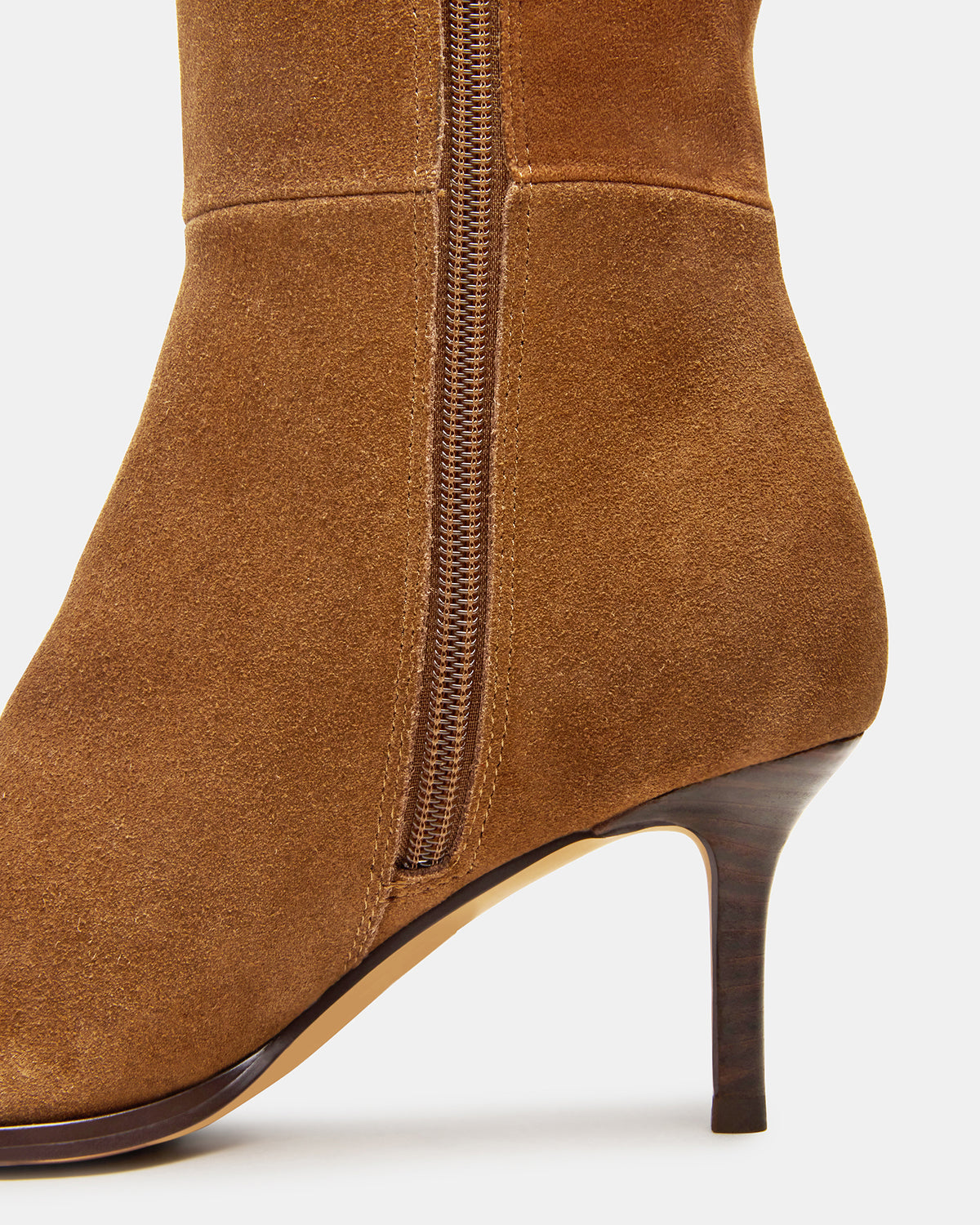 LINGO Chestnut Suede Pointed-Toe Knee-High Women's Boot