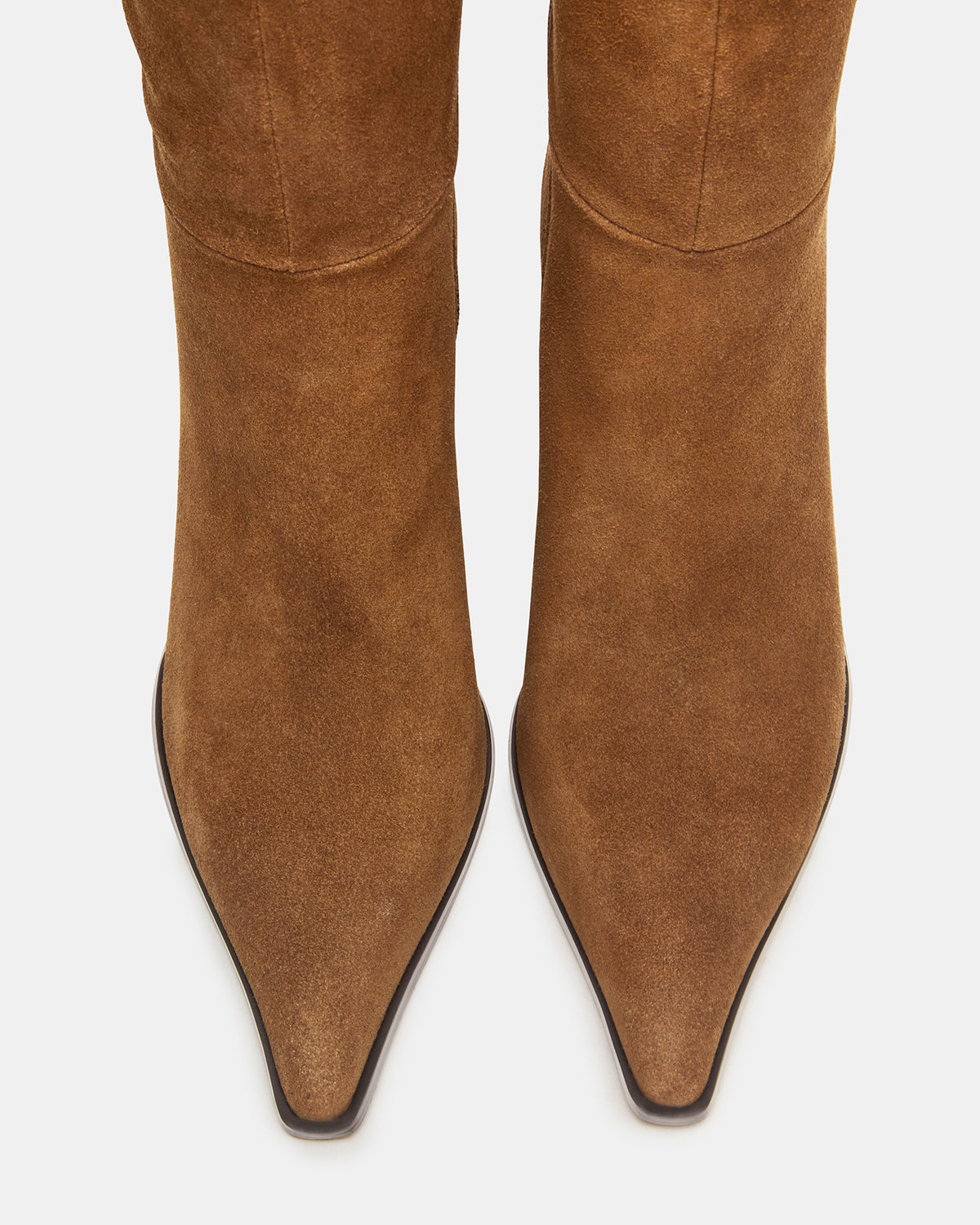 LINGO Chestnut Suede Pointed-Toe Knee-High Women's Boot