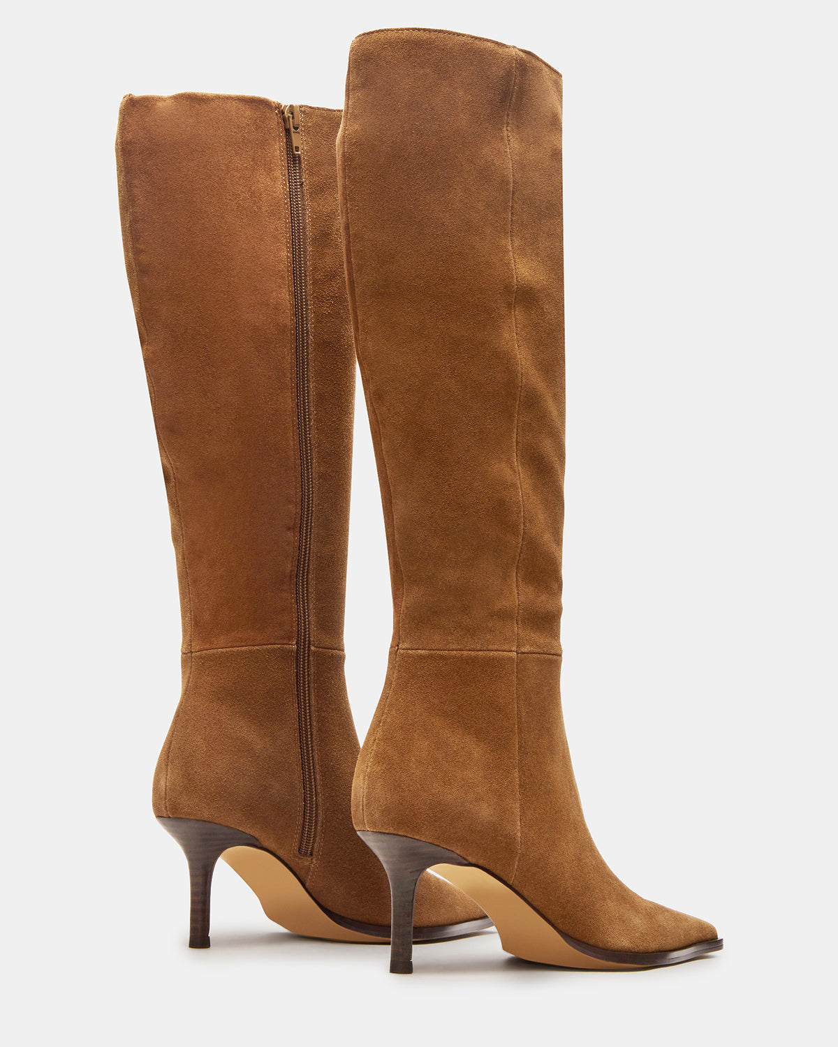 LINGO Chestnut Suede Pointed-Toe Knee-High Women's Boot