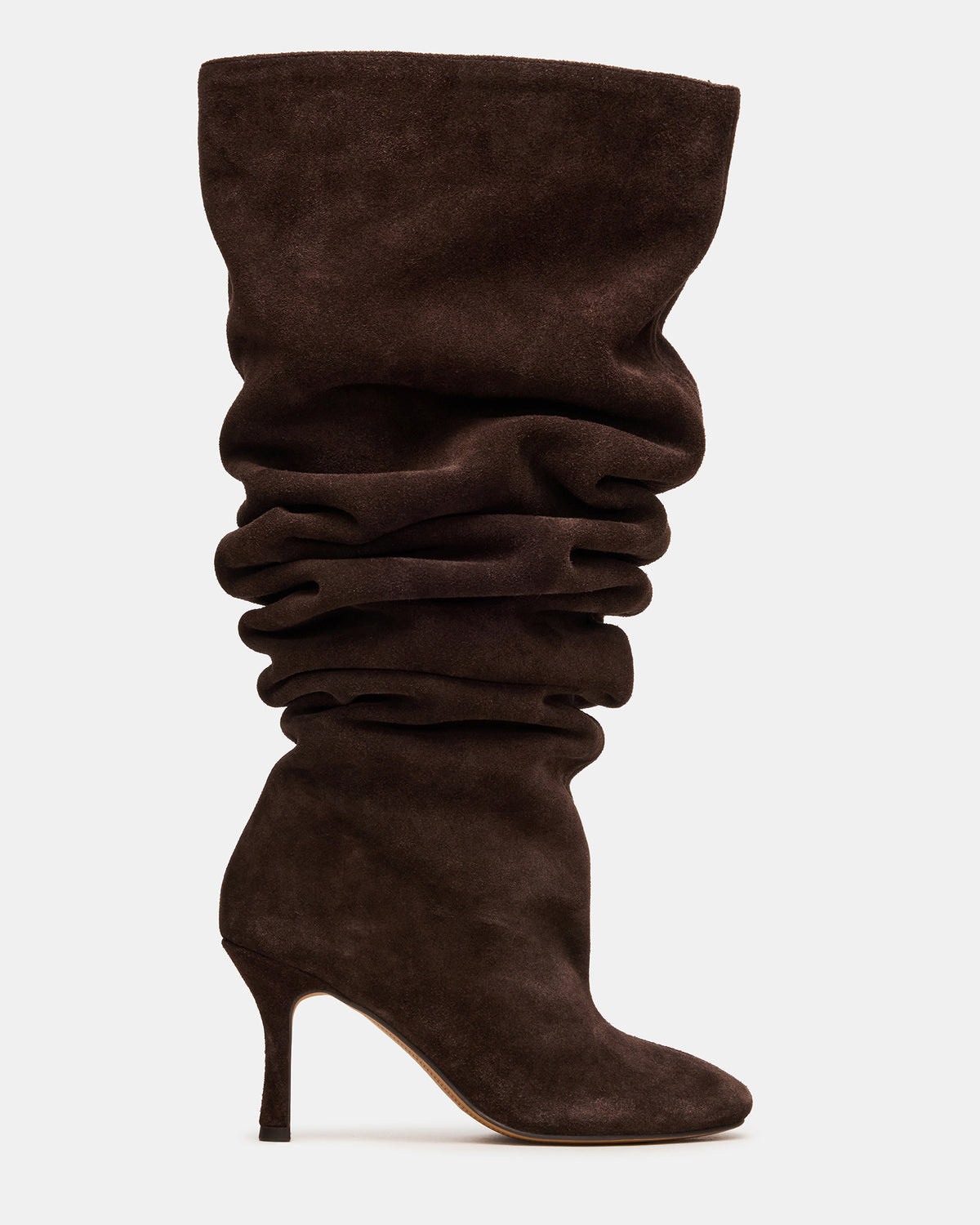 ALLISON Brown Suede Over-The-Knee Heeled Women's Boot