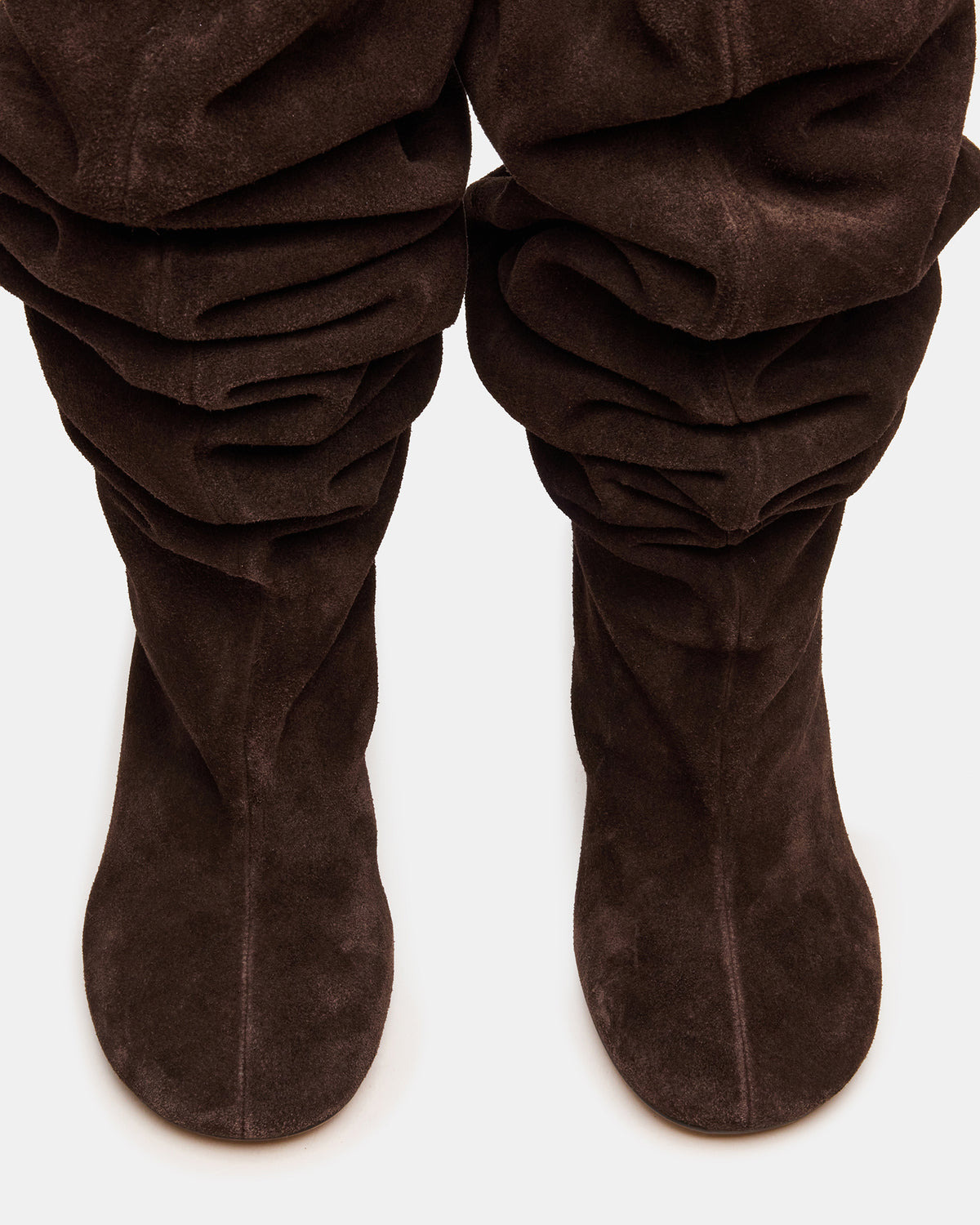 ALLISON Brown Suede Over-The-Knee Heeled Women's Boot