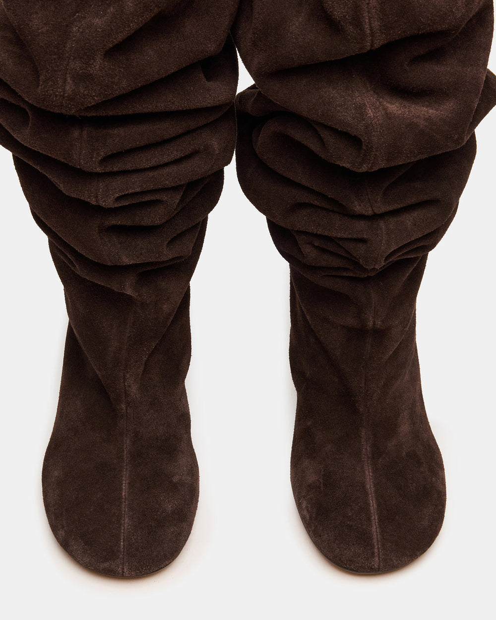 ALLISON Brown Suede Over-The-Knee Heeled Women's Boot