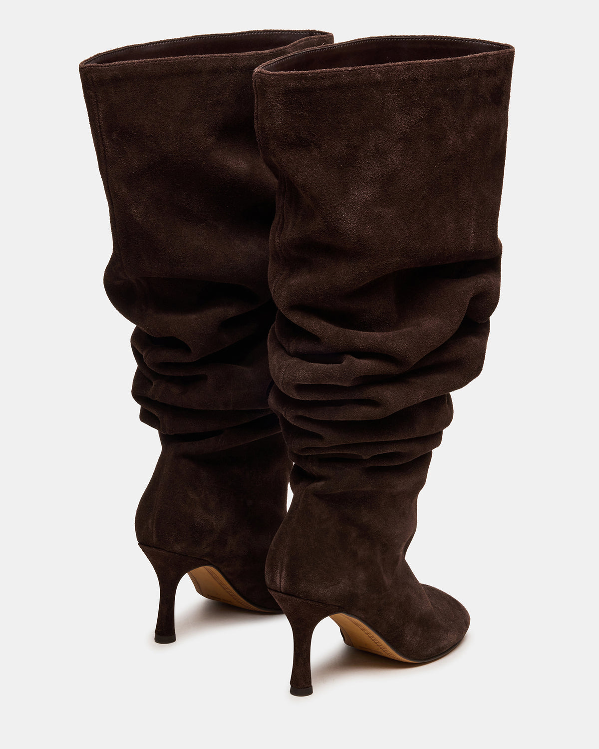 ALLISON Brown Suede Over-The-Knee Heeled Women's Boot