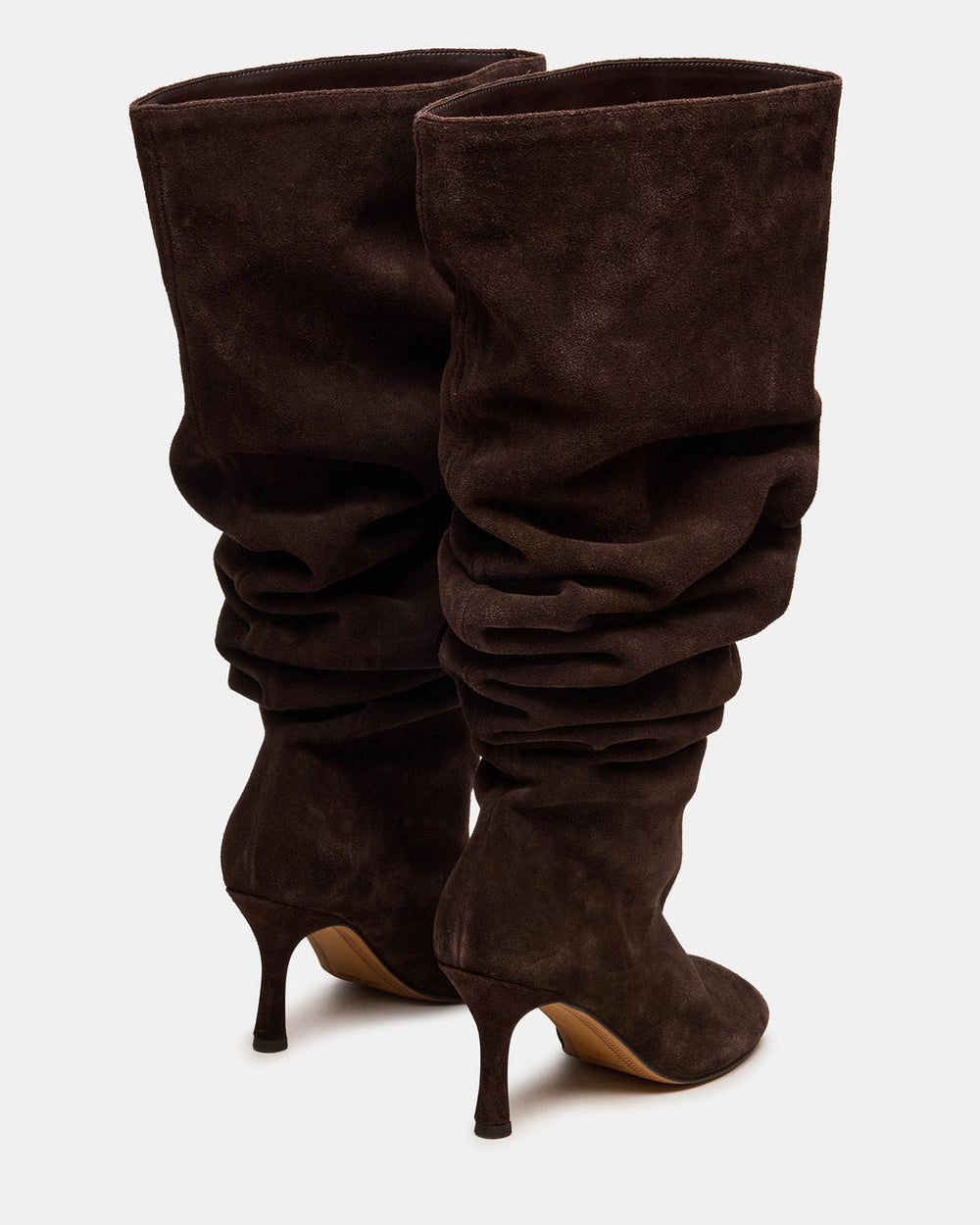 ALLISON Brown Suede Over-The-Knee Heeled Women's Boot