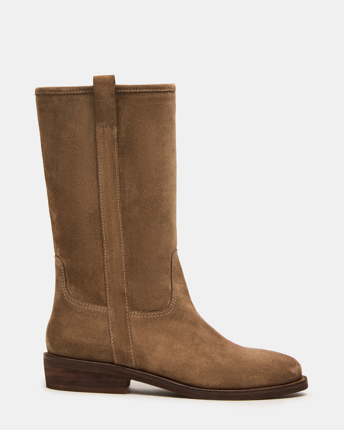 DUNSTER Chestnut Suede Wood Bottom Women's Boot