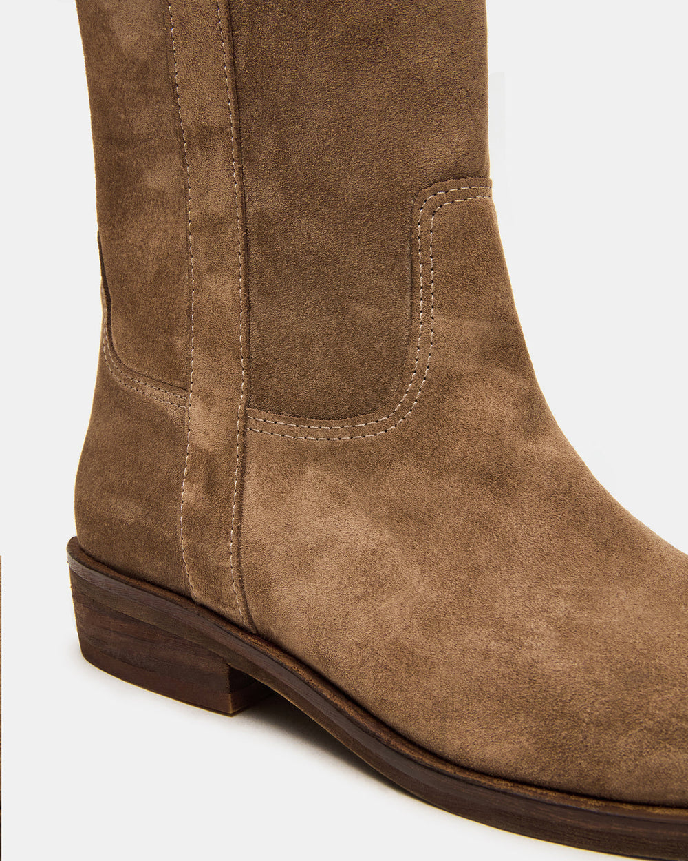 DUNSTER Chestnut Suede Wood Bottom Women's Boot