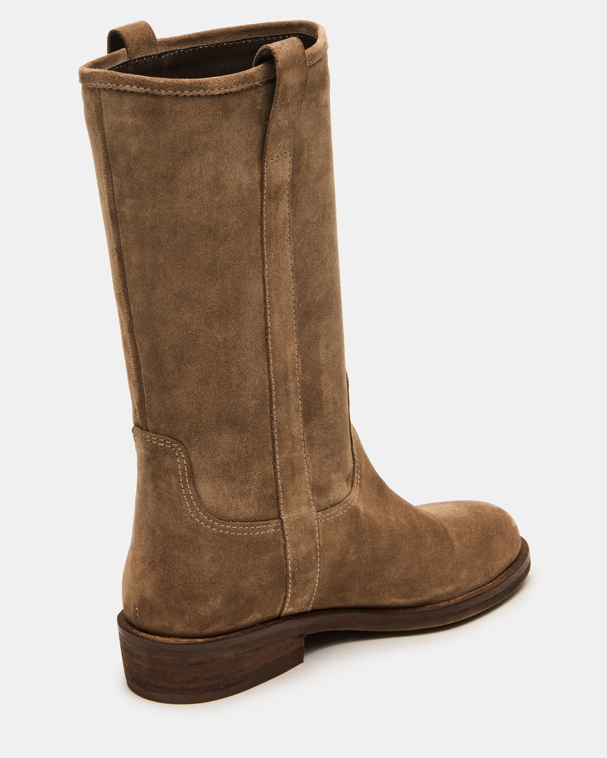 DUNSTER Chestnut Suede Wood Bottom Women's Boot