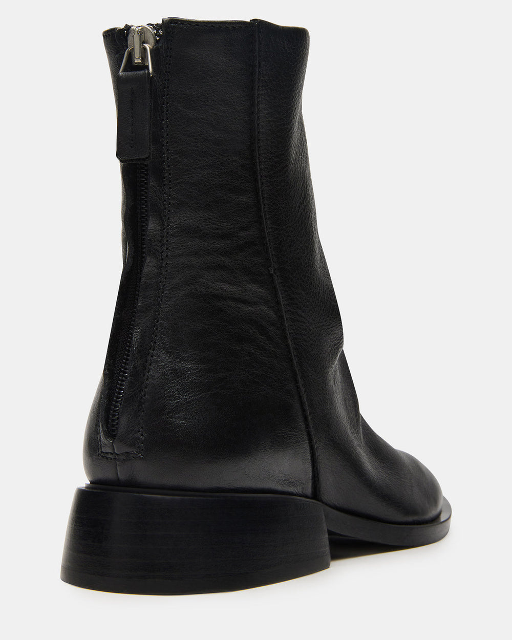 NEXIE Black Leather Women's Pointed-Toe Ankle Boot